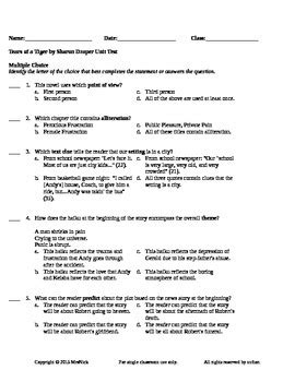 Tears of a Tiger Final Test Review Flashcards 